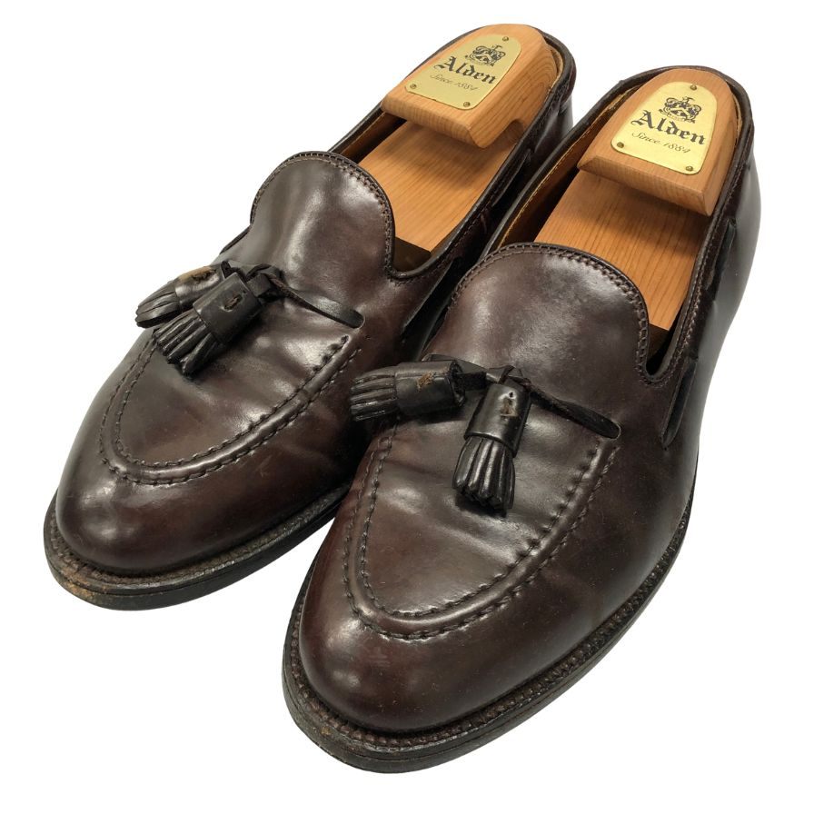 オールデン 563 015 タッセルローファー  コードバン メンズ ダークバーガンディ サイズ7  ALDEN ローファー 約25.0cm【LA】【中古】
