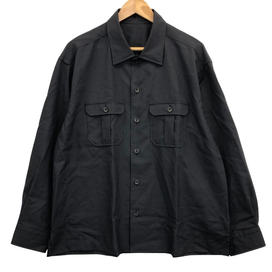 美品◆ザボウ シャツ テックウール SUMMER CPO SHIRTS TECH WOOL サイズ表記なし ブラック系 メンズ ZABOU 【AFB12】
