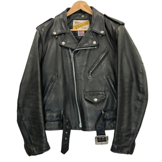 美品◆ショット ライダースジャケット USA製 ベルト ブラック サイズ36 Schott Perfecto 【AFG1】