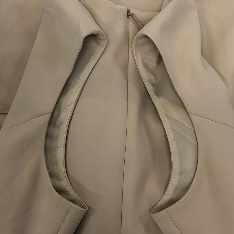 美品◆ルネ ワンピース ノースリーブ リフティングヘム ポリエステル 5716060 ベージュ レディース サイズ38 Rene 【AFB5】