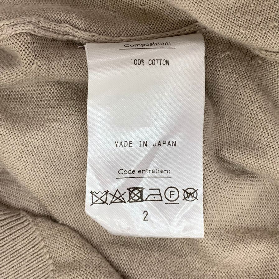中古◆ヘリル ポケット カットソー コットン リブ ユニセックス サイズ2 ベージュ HERILL 【AFB36】