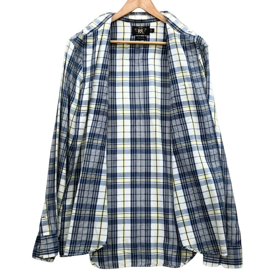 美品◇ダブルアールエル チェックシャツ ワンスター メンズ