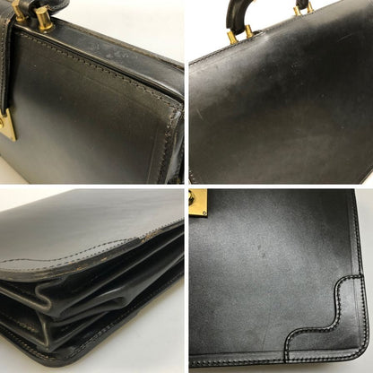ピール＆コー ブルックスブラザーズ ビジネスバッグ ダレス ブリーフケース レザー ブラック ゴールド金具 Peal & Co. for Brooks Brothers【AFE8】