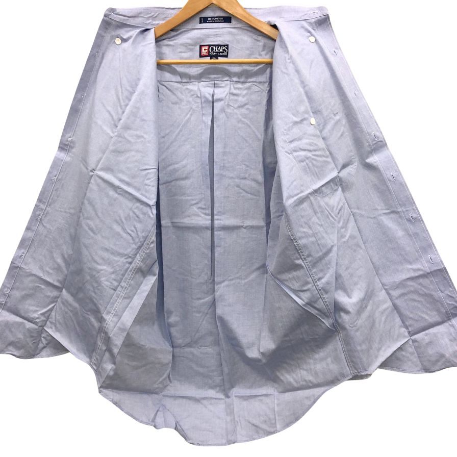 チャップス ボタンダウンシャツ 長袖 ブルー メンズ サイズ15.5 CHAPS【LA】
