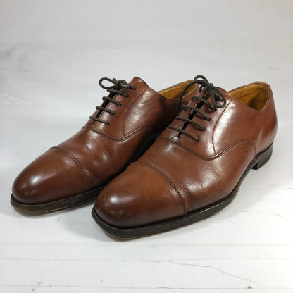 グレンソン レザーシューズ ストレートチップ 22346 カーフ ブラウン  サイズUK5.5F GRENSON 約24.0cm【AFC44-2】