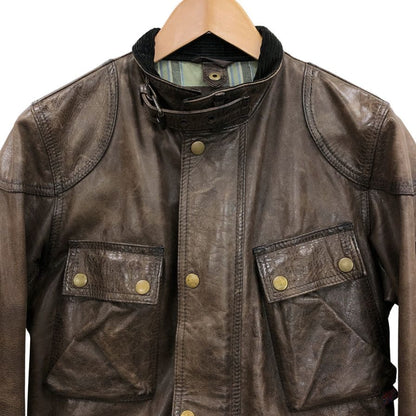美品◆ベルスタッフ トライアルマスター ゴールドラベル パンサージャケット ブラウン メンズ サイズ42 Belstaff Trialmaster Panther Jacket 【AFG1】