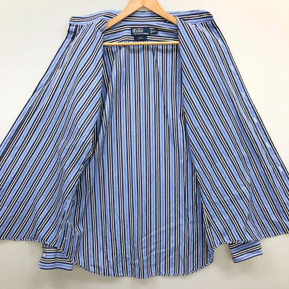 美品◆ポロ ラルフローレン ストライプシャツ サイズL メンズ POLO RALPH LAUREN 【AFB37】