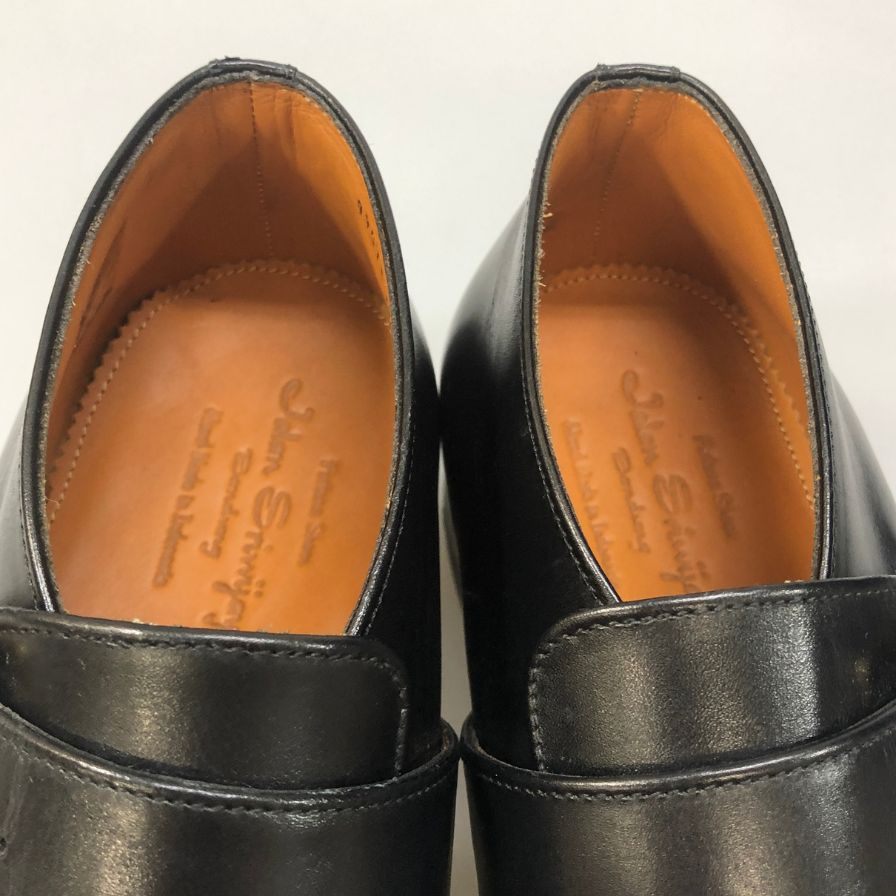 ジャランスリウァヤ レザーシューズ 99078 ジョージブーツ モンクストラップ カーフ ブラック サイズ7.5 メンズ Jalan Sriwijaya 約26.0cm【AFD9-2】