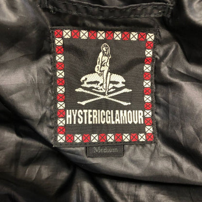美品◆ヒステリックグラマー 中綿ジャケット ワッペン ブラック メンズ サイズM HYSTERIC GLAMOUR 【AFA20】