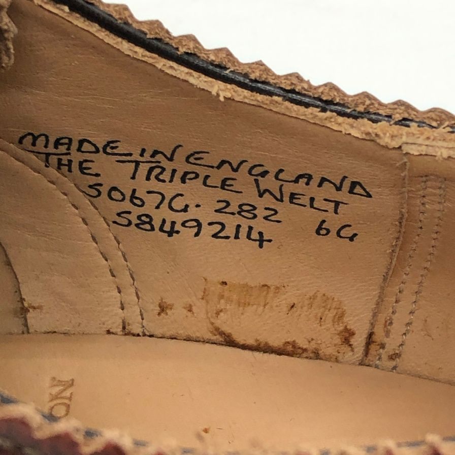 グレンソン アーチー ウィングチップ レザーシューズ ブラウン サイズ 6 メンズ GRENSON 約25.0cm【AFD13】