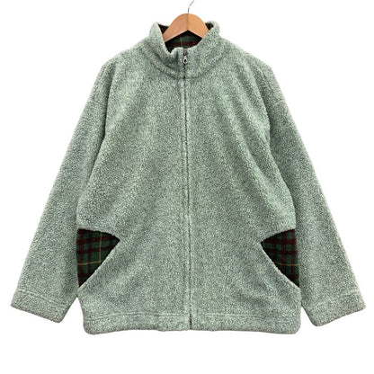 極美品◆ハンティングワールド ボアジャケット ジップアップ バックロゴ レディース ブルー系 サイズL HUNTING WORLD 【AFB20】