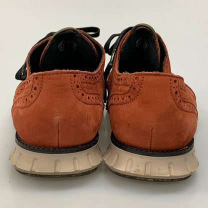 コールハーン ゼログランド ウイングチップ レザーシューズ オレンジ サイズ7ハーフ メンズ スニーカー COLE HAAN ZEROGRAND 約25.0cm【AFC4】