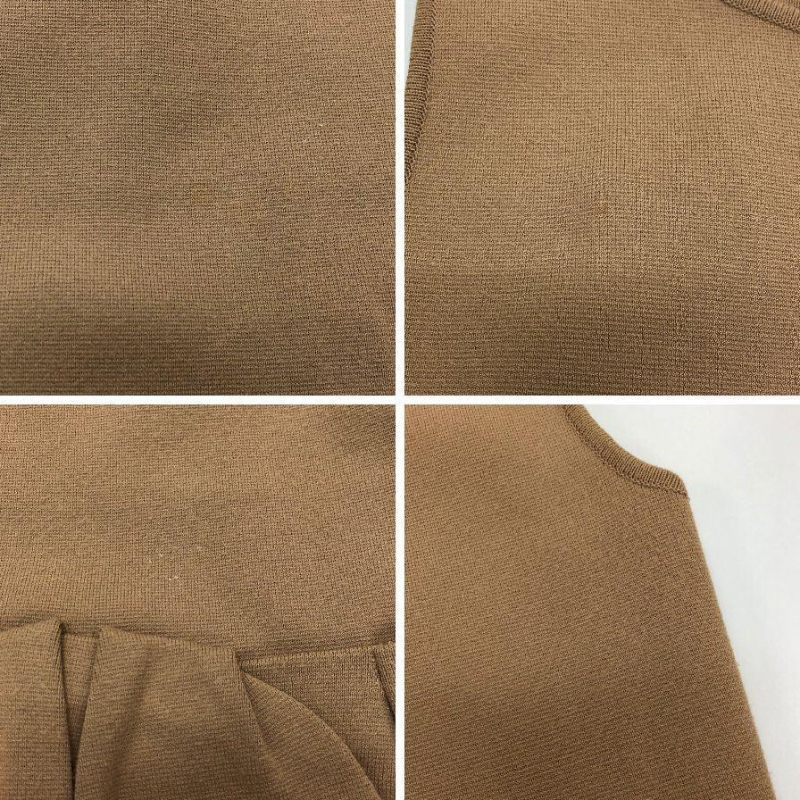 中古◆デイジーリン フォー フォクシー ノースリーブニットワンピース 31241 レディース サイズ38 ブラウン DAISY LIN for FOXEY 【AFB23】