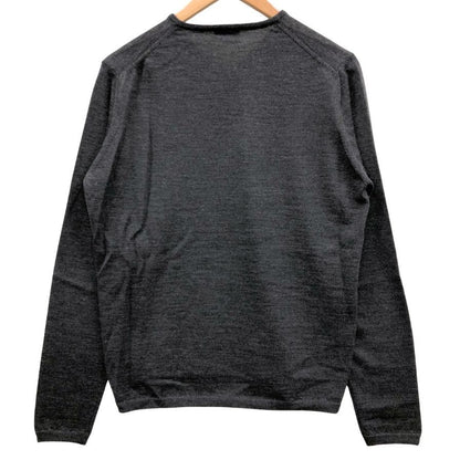 美品◆クルチアーニ ニット ウール100％ Vネック メンズ サイズ46 ダークグレー Cruciani 【AFB6】