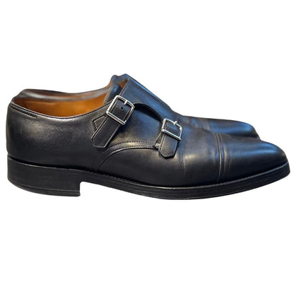 ジョンロブ レザーシューズ ダブルモンク ウィリアム カーフ ブラック メンズ サイズUK7.5E JOHN LOBB William ビジネスシューズ 約26.0cm【LA】【中古】