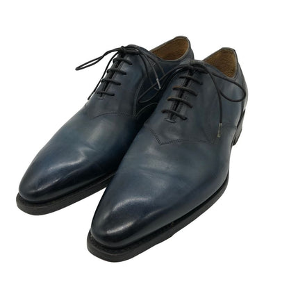 ナポリターノ カーフレザー プレーントゥ レースアップシューズ メンズ サイズ6.5 ネイビー Napolitano 約25.0cm【AFD15】