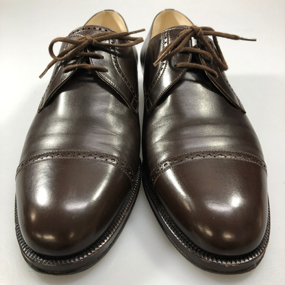 タニノクリスチー 121896 パンチドキャップトゥ カーフ ブラウン UK6.5 TANINO CRISCI 約25.0cm【AFC】