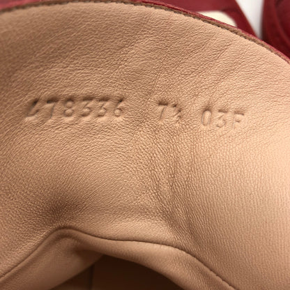 グッチ レザーハイカットスニーカー  478336 パンサー レッド系 メンズ サイズ7.5 GUCCI 約26.5cm【AFC9】