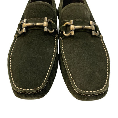 フェラガモ ドライビングシューズ スエード PARIGI ブラック UK8.5 メンズ Ferragamo 約26.5cm【AFD9-2】