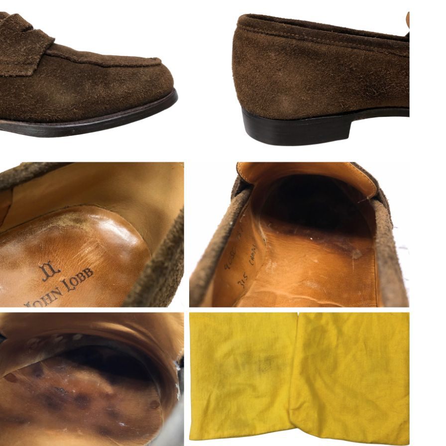 ジョンロブ キャンパス 315 スウェード メンズサイズ 7E ブラウン JOHN LOBB ローファー 約25.5cm【LA】【中古】