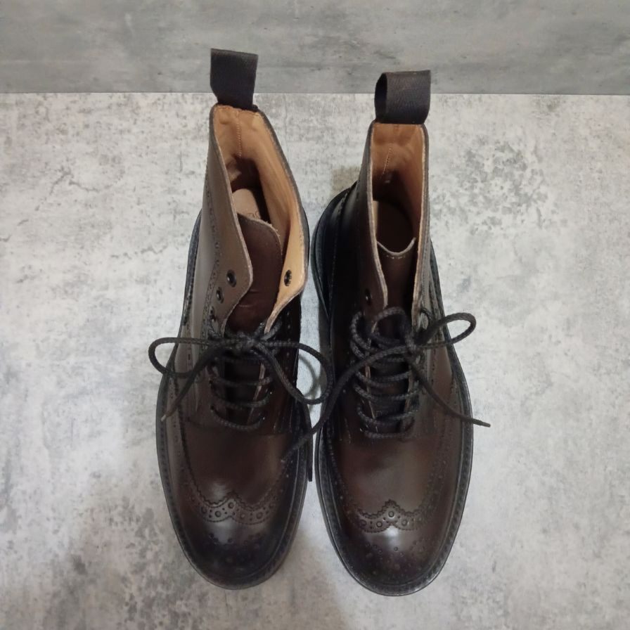 トリッカーズ カントリーブーツ ストウ カーフ エスプレッソ メンズ サイズUK7 Tricker's ブーツ 約25.5cm【LA】【中古】