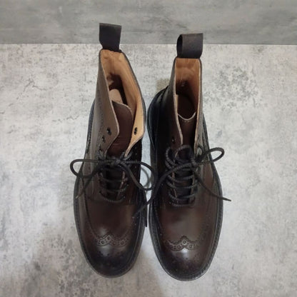 トリッカーズ カントリーブーツ ストウ カーフ エスプレッソ メンズ サイズUK7 Tricker's ブーツ 約25.5cm【LA】【中古】