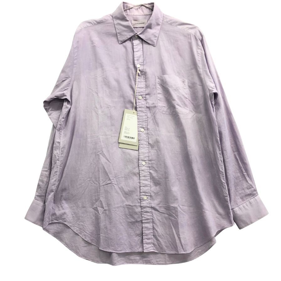 極美品◆マーカウェア ドレスシャツ A26A23SH01C ラベンダー メンズ サイズ2 MARKAWARE 【AFB12】