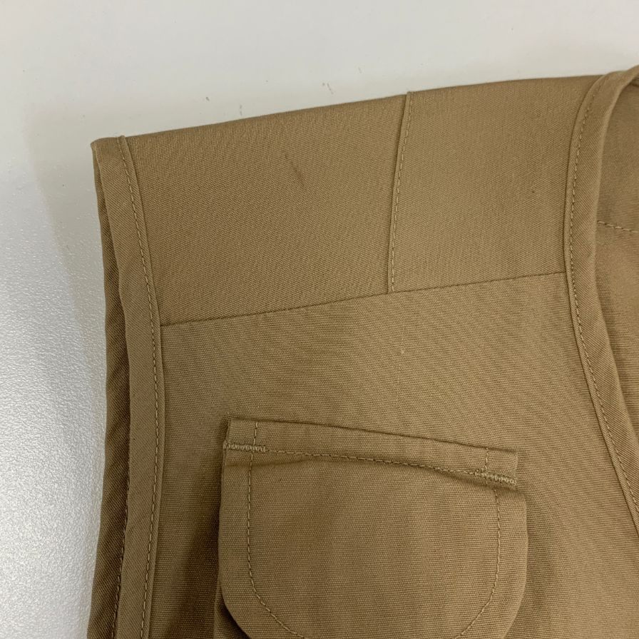 中古◆エルエルビーン フィッシングベスト コットン ベージュ サイズS L.L.Bean 【AFB35】