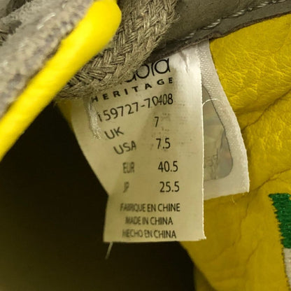 ディアドラ ヘリテージ トライデント カモ パーフォレーション スニーカー ナイロン メンズ ベージュ イエロー サイズUK7 diadora HERITAGE 約25.5cm【AFD15-2】
