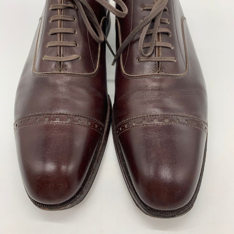 ポロ ラルフローレン レザーシューズ プレーントゥ サイズ26cm ボルドー メンズ Polo Ralph Lauren 約26.0cm【YB6】