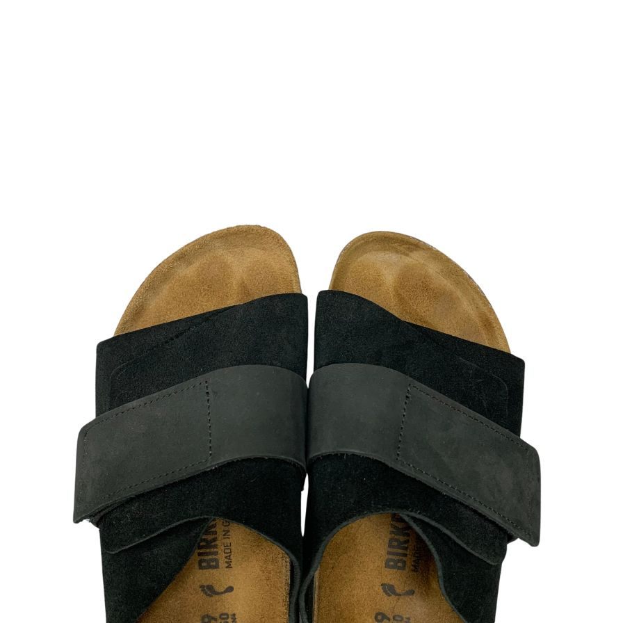 美品◆ビルケンシュトック サンダル キョウト スエード レザー サイズ39 ブラック メンズ BIRKENSTOCK KYOTO【AFD13】