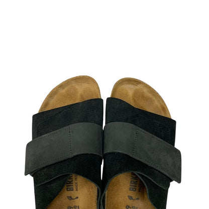 美品◆ビルケンシュトック サンダル キョウト スエード レザー サイズ39 ブラック メンズ BIRKENSTOCK KYOTO【AFD13】