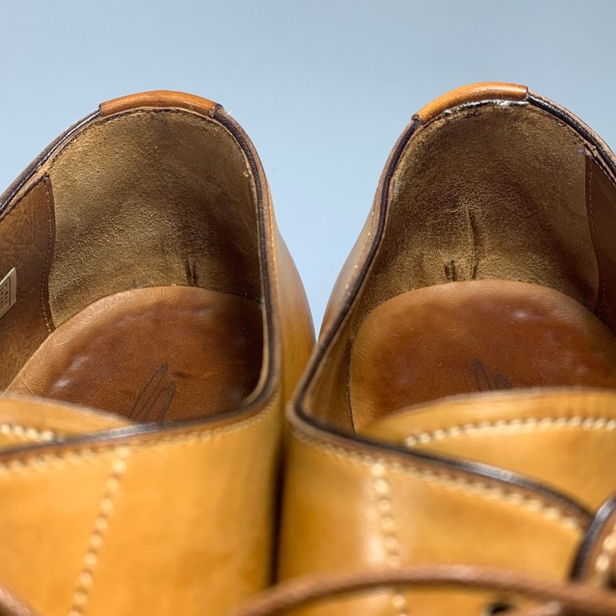 サントーニ レザーシューズ 5401 パンチドキャップ トゥ ブラウン系 サイズ7 メンズ SANTONI 約26.0cm【AFD12】