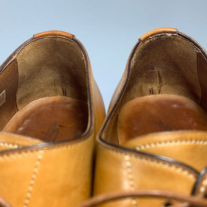 サントーニ レザーシューズ 5401 パンチドキャップ トゥ ブラウン系 サイズ7 メンズ SANTONI 約26.0cm【AFD12】