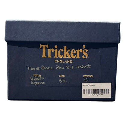 トリッカーズ レザーシューズ リージェント ストレートチップ カーフ ブラック サイズ8.5 メンズ Tricker's ビジネスシューズ 約27.0cm【LA】【中古】