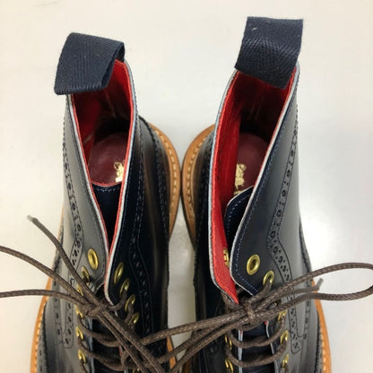 トリッカーズ M2508 ウィングチップ カントリーブーツ メンズ サイズ 8ハーフ ネイビー Tricker’ｓ ブーツ 約27.5cm【LA】【中古】