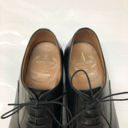 スコッチグレイン 内羽根 レザーシューズ ブラック ラスト0656 サイズ25ハーフ SCOTCH GRAIN 約25.5cm【AFD12】