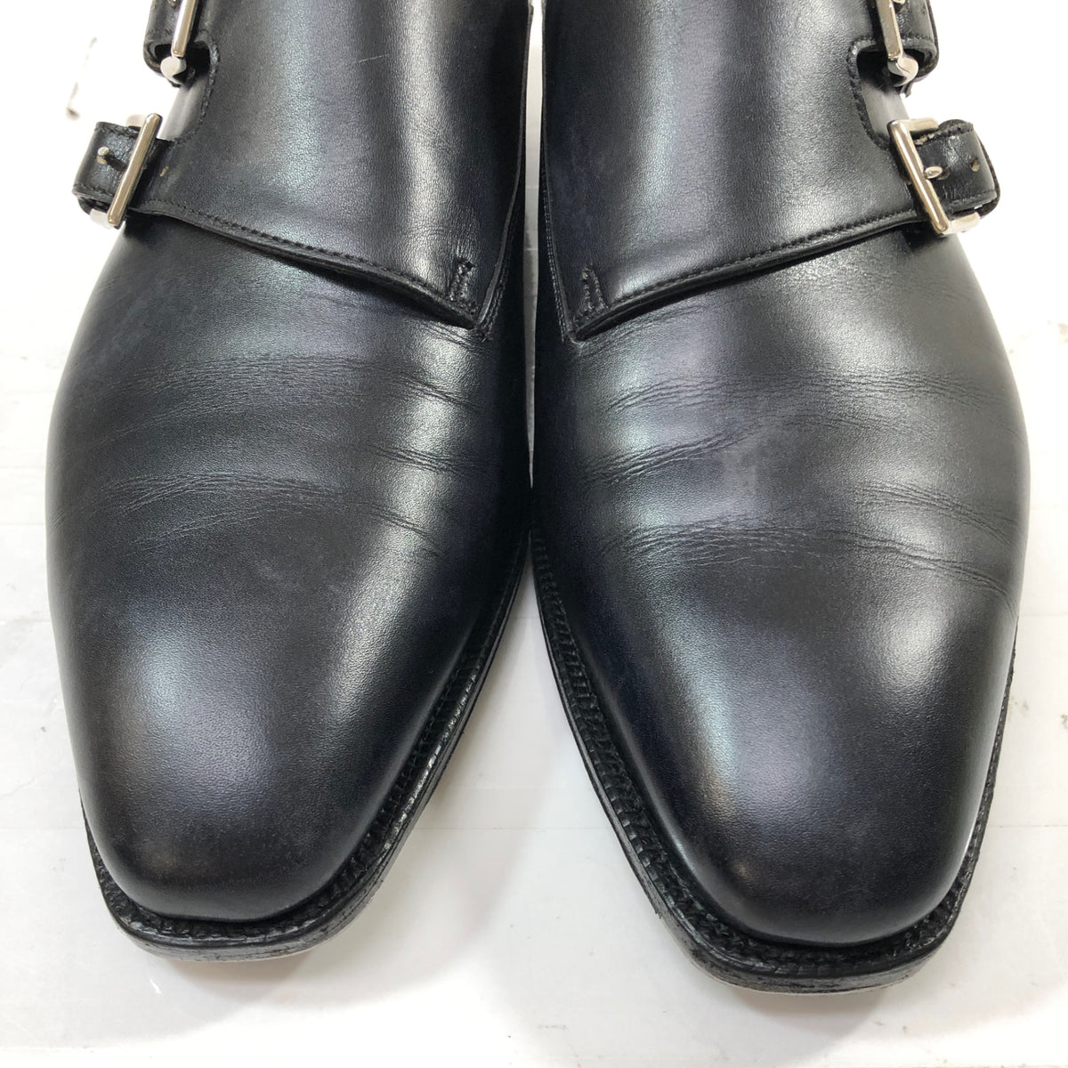 ジョンロブ レザーシューズ チャペル カーフ ダブルモンク 8000ラスト サイズ6.5E メンズ ブラック JOHN LOBB CHAPEL ビジネスシューズ 約25.0cm【LA】【中古】
