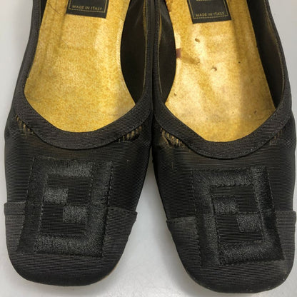 フェンディ メッシュ パンプス レディース サイズ37 ブラック FENDI 約23.5cm【AFC8】