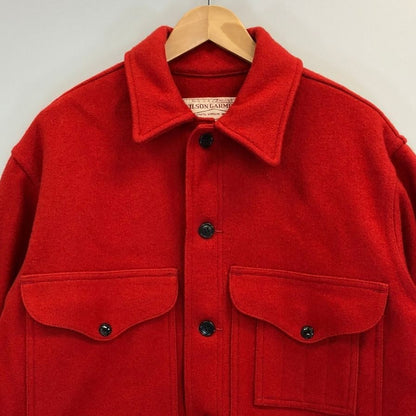 美品◆フィルソン マッキーノ クルーザー ジャケット ウール100% USA製 ビンテージ メンズ サイズ42 レッド FILSON GARMENT 【AFA10】