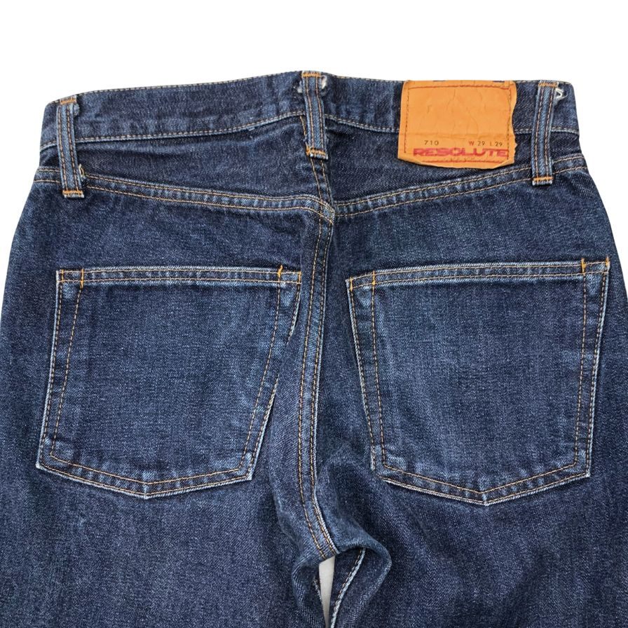 リゾルト ストレートデニムパンツ 710 ブルー W29L29 メンズ ボタンフライ 赤耳 RESOLUTE 【AFB30】