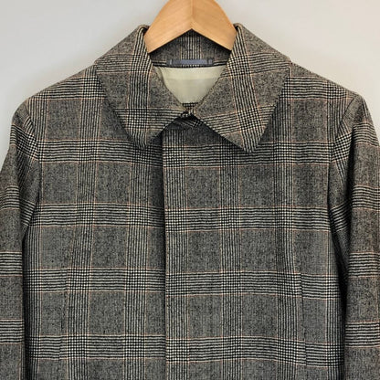中古◆トゥモローランド ロロピアーナ ステンカラーコート 千鳥格子 ウール グレー メンズ サイズ42 TOMORROWLAND STORM SYSTEM 【AFB28】