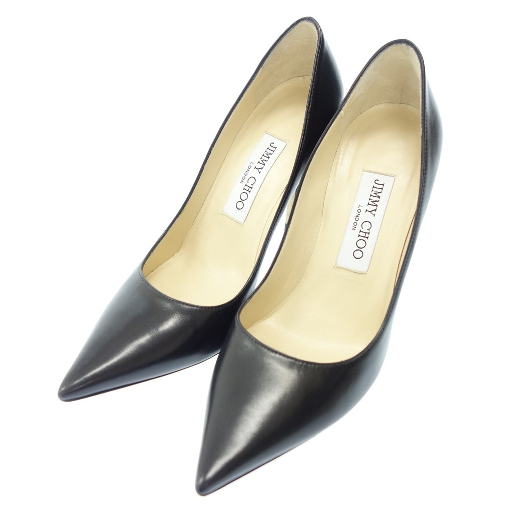 Good Condition◆JIMMY CHOO Pumps High Heels Calf Women's Black Size 35.5 JIMMY CHOO [AFC31] 