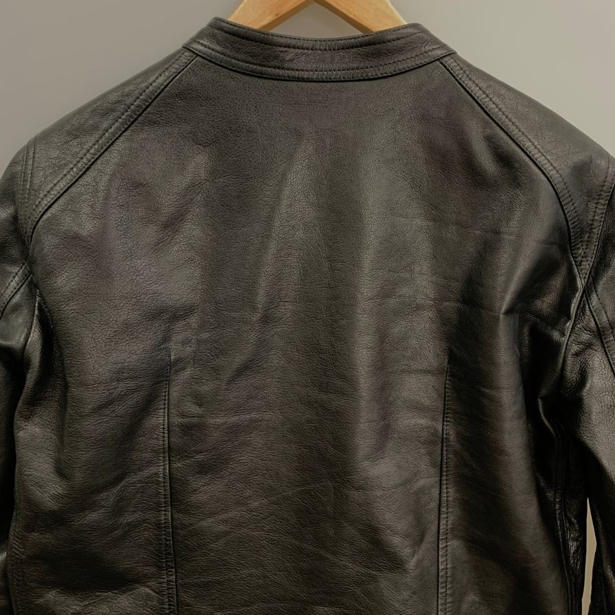 美品◆リックオウエンス レザージャケット シングルライダース 本革 RU16F6778 ブラック メンズ サイズ48 Rick Owens 【AFG1】