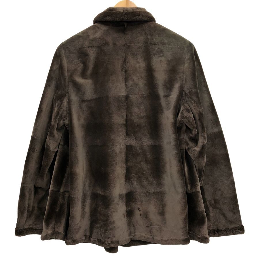 中古◆カルヴェン ハーフコート ベルベット シェアード ミンク 24025E-8M ブラウン サイズ38 レディース CARVEN PARIS 【AFF19】
