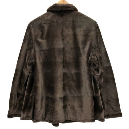 中古◆カルヴェン ハーフコート ベルベット シェアード ミンク 24025E-8M ブラウン サイズ38 レディース CARVEN PARIS 【AFF19】