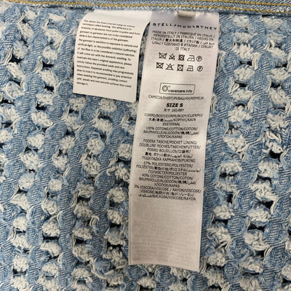 極美品◆ステラマッカートニー 24年 コート デニム生地 ブルー レディース サイズS STELLA McCARTNEY 【AFA2】