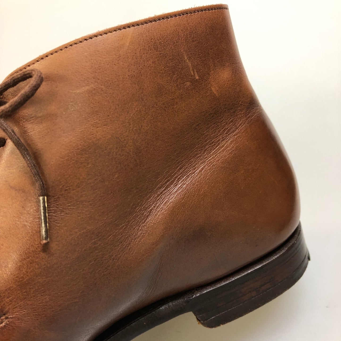 クロケット&ジョーンズ チャッカブーツ チャートシー スエード ライトブラウン メンズ サイズUK7E CROCKETT&JONES CHERTSEY ブーツ 約25.5cm【LA】【中古】