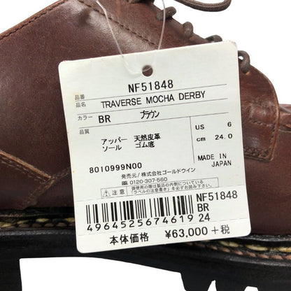 ザ ノースフェイス レザーシューズ トラバース モカ ダービー NF51848 ブラウン レディース サイズ24cm THE NORTH FACE 約24.0cm【AFC29】