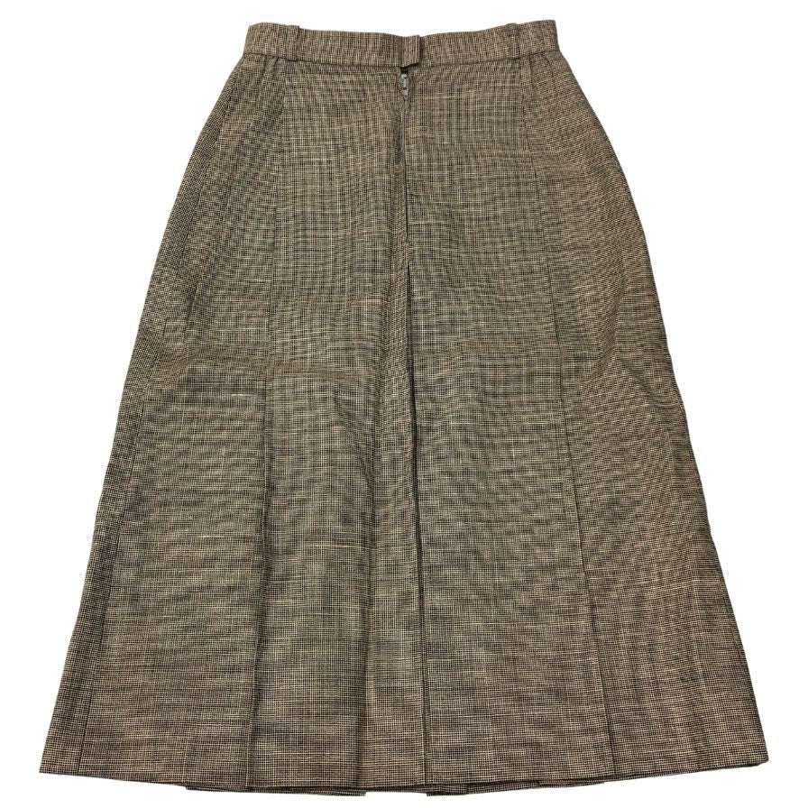 クリスチャンディオール プレタポルテ スカート ラップスカート ウール リネン レディース サイズS ブラウン系 Christian Dior PRET-A-PORTER【AFB48】
